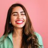 Portrait of Mexican Woman on pink background